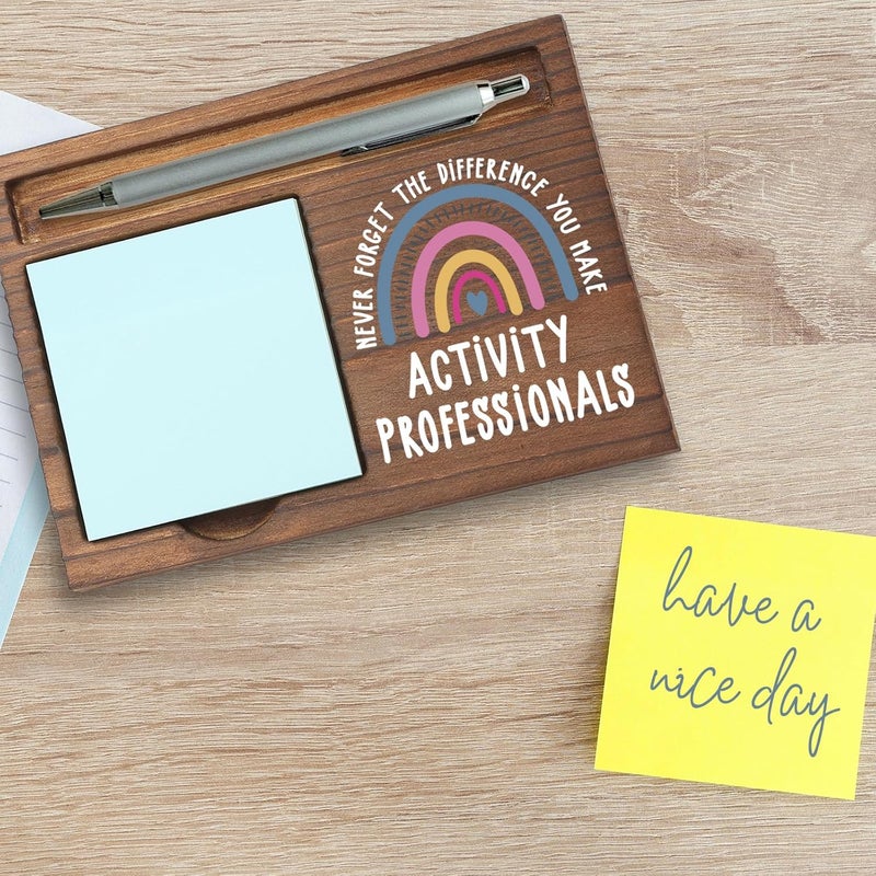Pariveca Activity Professionals Gifts Sticky Note Holder, Thank You Gift for Recreation Therapist Senior Activity Director Long-Term Care Staff, Activity Professionals Week Graduation PB045 - Image 5